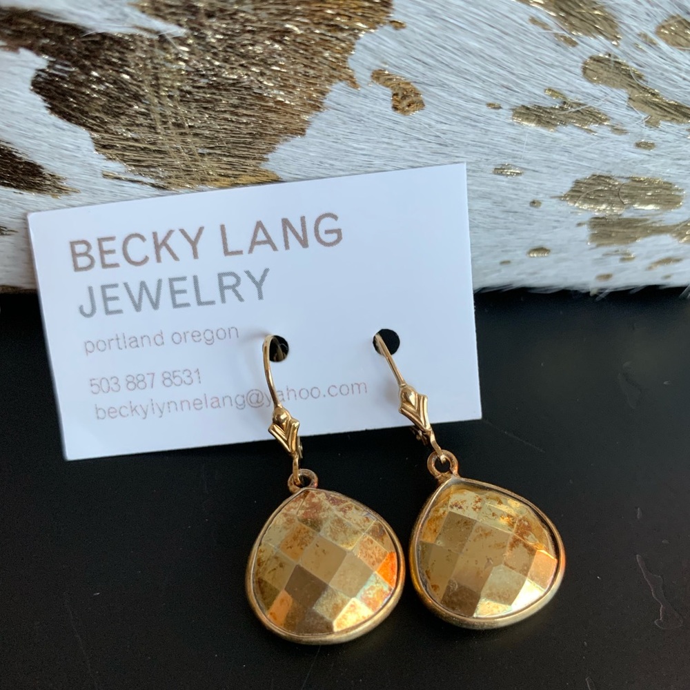 Gold Pyrite earrings